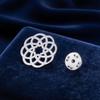 LIKGREAT Vintage Flower of Life Brooch Hollow Sacred Geometry Pin Stainless Steel Amulet Bless Jewelry Birthday Gift 2026New