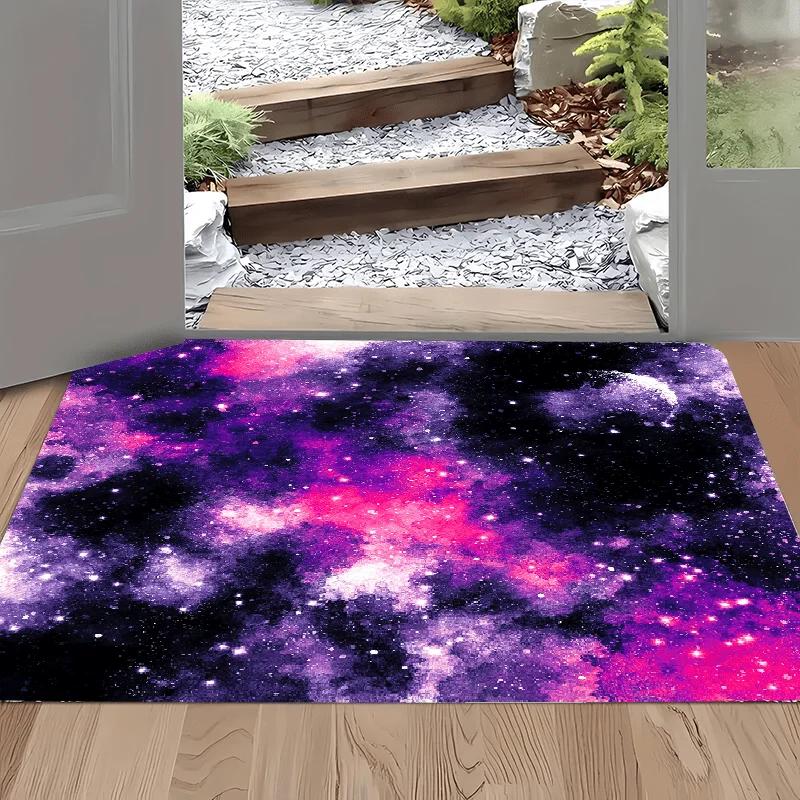 1pc of a Purple Starry Sky Design Area Rug, Perfect for Living Rooms, Bedrooms, Bathrooms, Kitchens, And Indoor Home Decoratio