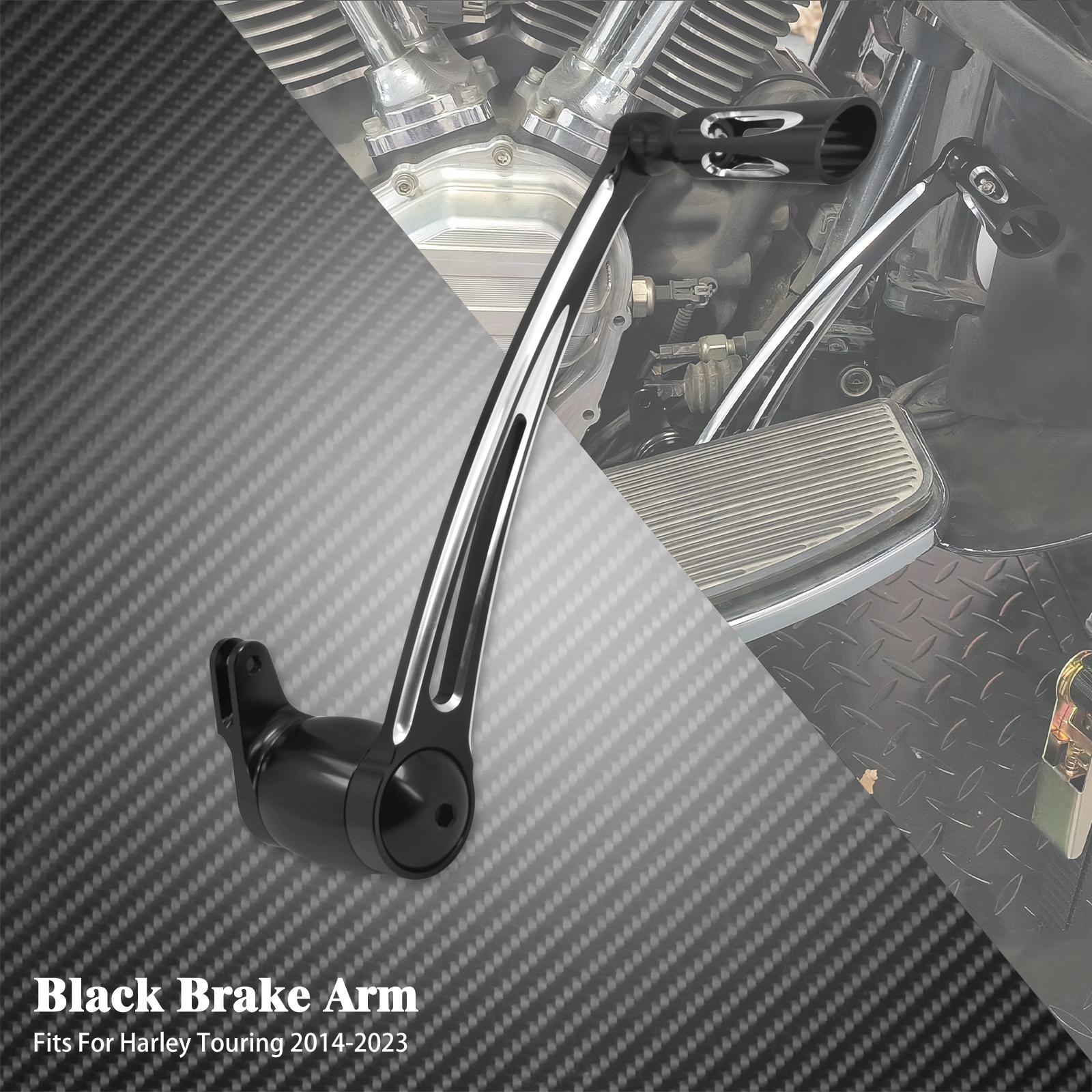 

Motorcycle Brake Arm Foot Pegs Pedal Lever Black Footrests Brake Arm For Harley Touring Road Electra Glide FLHTK FLHR 1997-2023 Brake Arm 14-23