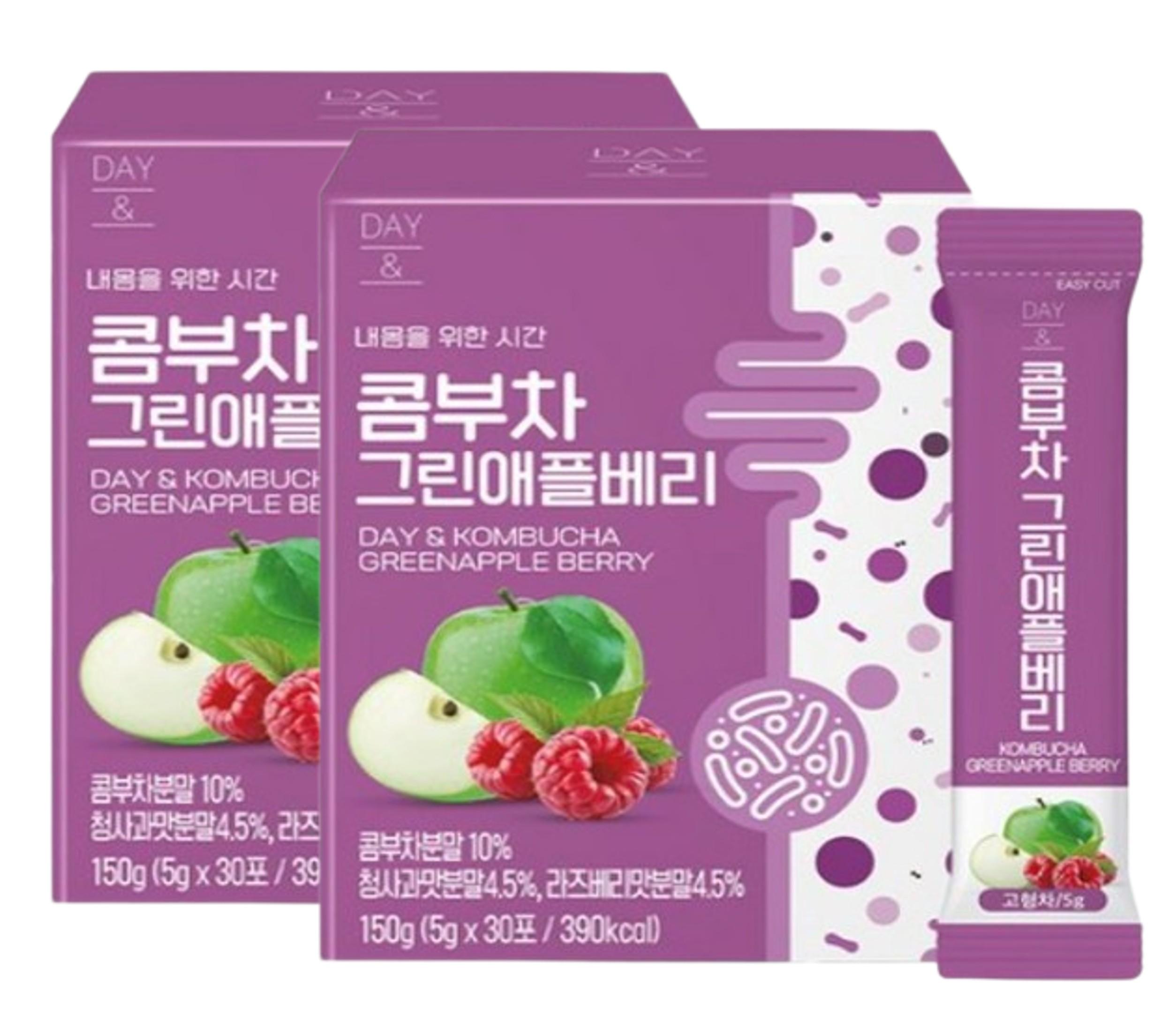 

[День і] Комбуча, зелене яблуко та ягода 2 pack (30pcs)