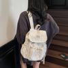Schoolbag Korean Ins High Value Striped Backpack Female College Student Commuting Leisure Small Schoolbag Outdoor Small Fresh Backpack