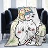 Cute Cartoon C-Chiikawa Hachiware Blankets Coral Fleece Plush Spring Portable Soft Throw Blankets for Bed Couch Bedspreads