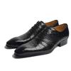 Business Wedding Leather Shoes Oxfords Formal Office Shoe Lace Up Handmade Genuine Leather Dress Shoes For Mans China Factory