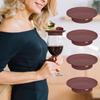 4 Piece Silicone Wine Cup Covers With Snacks Trays Efficient Dishwasher Safe Multipurpose Kitchens Accessories