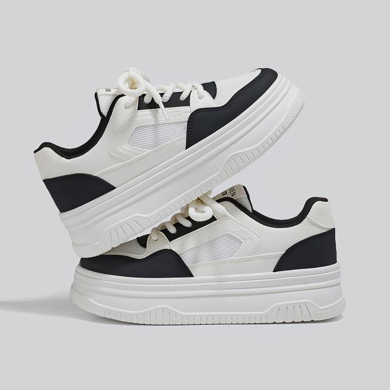 

Women s shoes black and white panda shoes versatile Guochao new spring fashion breathable thick baseplate shoes women 1 40