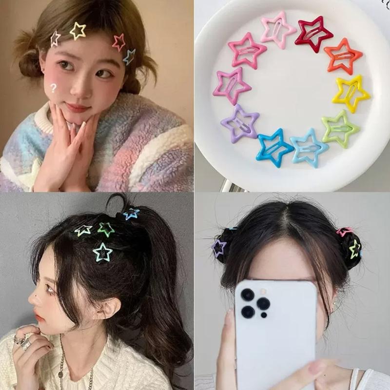 Set of 10 Hollow Star Hairpins Hair Clip Pentagram Hairpin Hair Clip Hairpin Hair Barrette Headwear Hair Pin for Girls