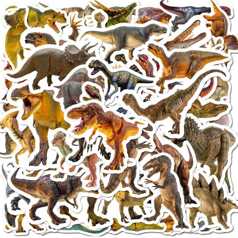 50Vintage Dinosaur Stickerswaterproof Jurassic Dinosaur Sticker For Guitarwater Cupluggagenotebookdiydecoration