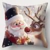 Christmas Cushions Santa Reindeer Snowman Dwarf Designs Polyester pillowcase, sofa decorative cushion cov Headboard Pillow