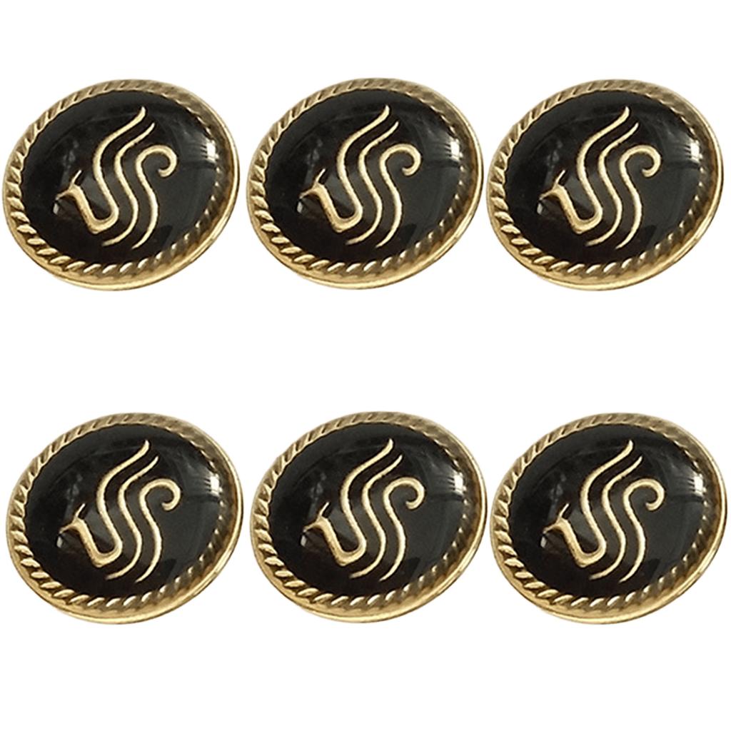 Airport Uniform Buttons Rustproof Metal Buttons Fasteners Airline Crew Buttons for Airline and Ground Crew