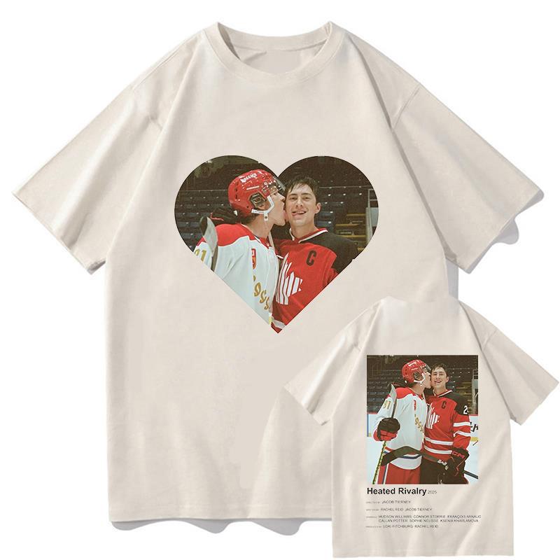 Heated Rivalry Meme Tshirt 2026 New Hot Unisexs Unisexs Retro Fashion Pure Cotton Short Sleeved Cotton Casual Tshirts Streetwear