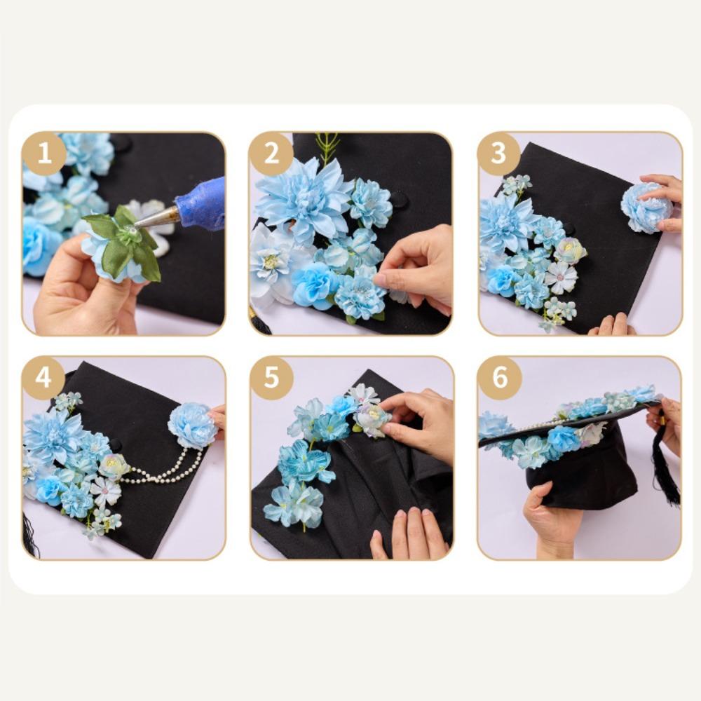 Mortar Board DIY Flowers Graduation Cap Graduation Hat From Kindergarten Graduation Season
