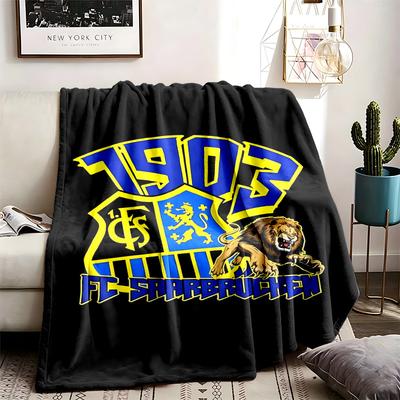1. FC Saarbrucken Theme Blanket Suitable For The Sofa Camping And Travel Made Of Soft Flannel Material An Ideal Gift For Occasions Such As Birthdays A