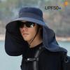 Fishing Hat for Men Summer Outdoor Sun Protection Cap with Neck Flap Wide Brim Fisherman Hat for Hiking Camping Beach