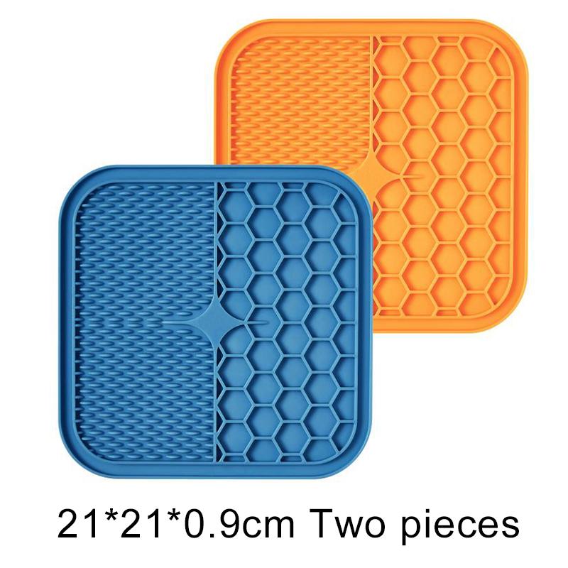Lick Pad designed for Dog Cat Slower Feeder Licky Mat designed for Puppy Kitten Silicone Dispenser Pet Feeding Licking Mat Bathing Distraction Pad