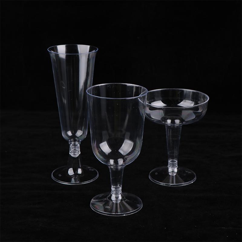 10 ks Plastové čiré šampaňské pohárky na koktejlový bar Sklenice na toasty Nádobí na narozeninovou oslavu výročí svatby