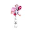Cute Cartoon Goose Retractable Badge Reel Nurse Doctor ID Card Holder Funny Animal Badge Clip Office Hospital Staff Name Tag