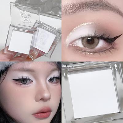 Pó Iluminador Matte em Branco-Natural Sombra 3D Iluminadora de Longa Duração Paleta de Maquilhagem para os Olhos Ilumina o Rosto Alto Brilho