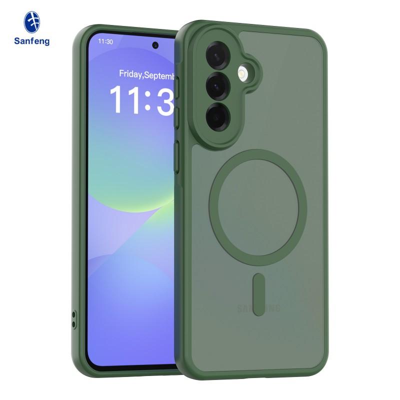 

Suitable A37 Magnetic Phone Case A17 Matte Galaxy A57 Drop Resistance Protective Cover A37 темно-зеленого