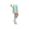 Fila Letter Mid Waist Loose Color Block Straight Casual Shorts Women Shorts F11W419804F-ZB