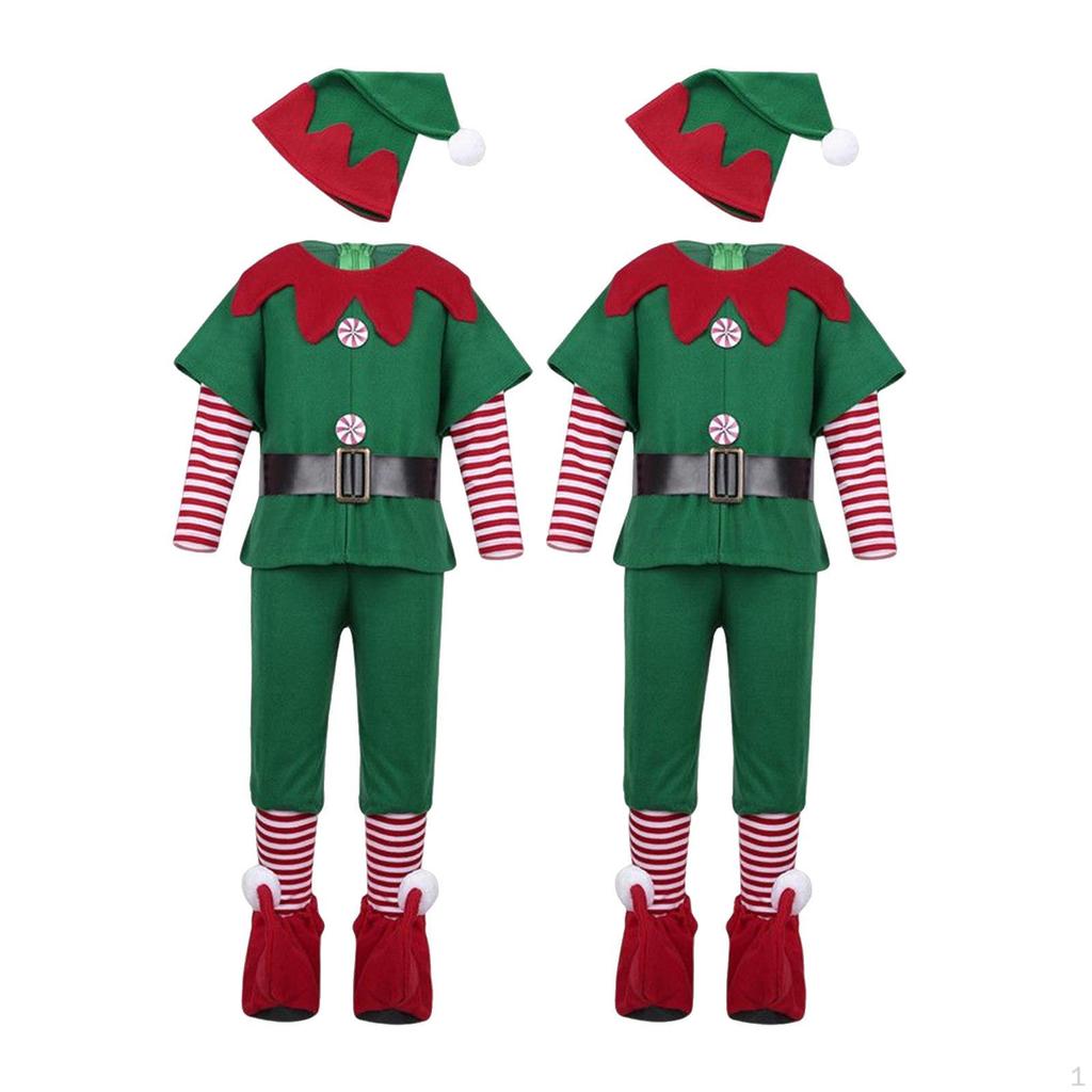 Elf Christmas Costume Cosplay Clothes Set, Photo Props Outfit, for Halloween Birthday Stage