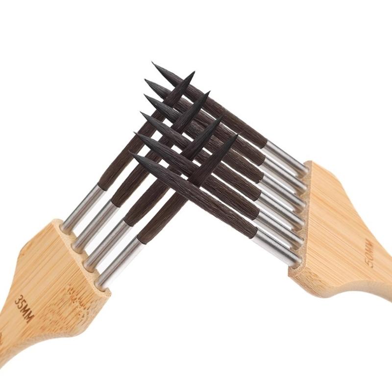 Pennelli da Pittura per Artisti a 4/6 Denti Pennelli per Pittura Pennello per Pittura Acrilica Pennelli da Pittura Multi-Dente per Pittura ad Acquerello Acrilico