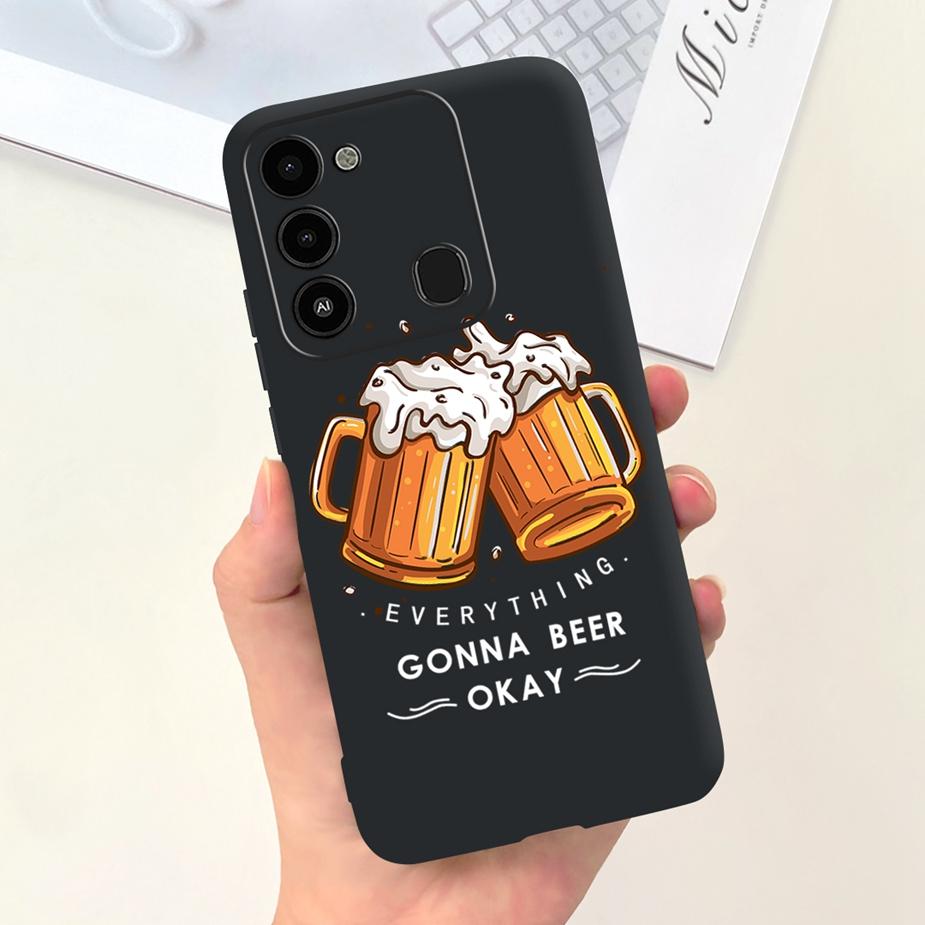 For Tecno Spark 8C Case KG5k KG5j KG5n Stylish Candy Painted Cover Soft Silicone Phone Case For Tecno Spark Go 2022 Spark8C Bags
