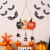 2pcs/set Colorful Halloween Wooden Pendants Pumpkin Bat Ghost Wall Hanging  Ghost Festival