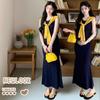 2026 Summer Elegant Maternity Tank Dress & Knit Shawl Two-Piece Set