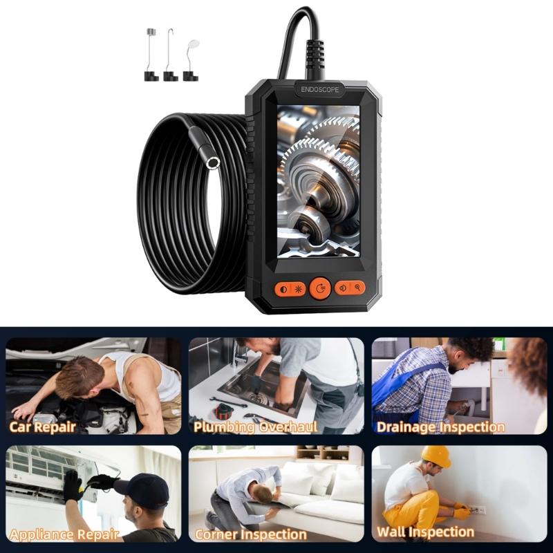 Waterproof Flexible Probe Inspection Camera for Car Maintenance Home Repair Challenging Environment with Real Time Video