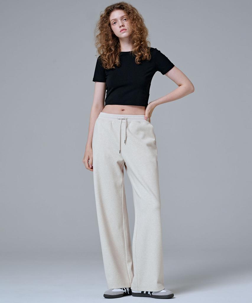 MALOUPE 2302 Knit Corduroy Elastic Pants (Cream)