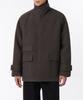 Musinsa Standard Wool Blend Oversized Half Balmacaan Coat [Heather Brown]