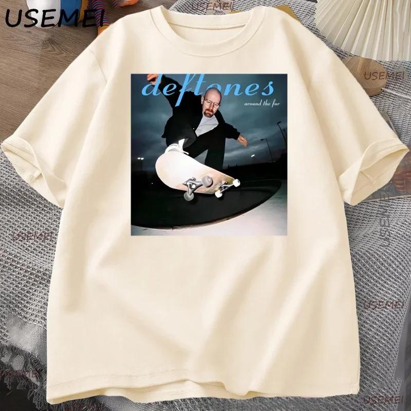 Walter White Breaking Bad Skateboarding T Shirt Unisex Funny Cotton Short Sleeve Deftones Tshirts Unisex Clothing Streetwear Clothes