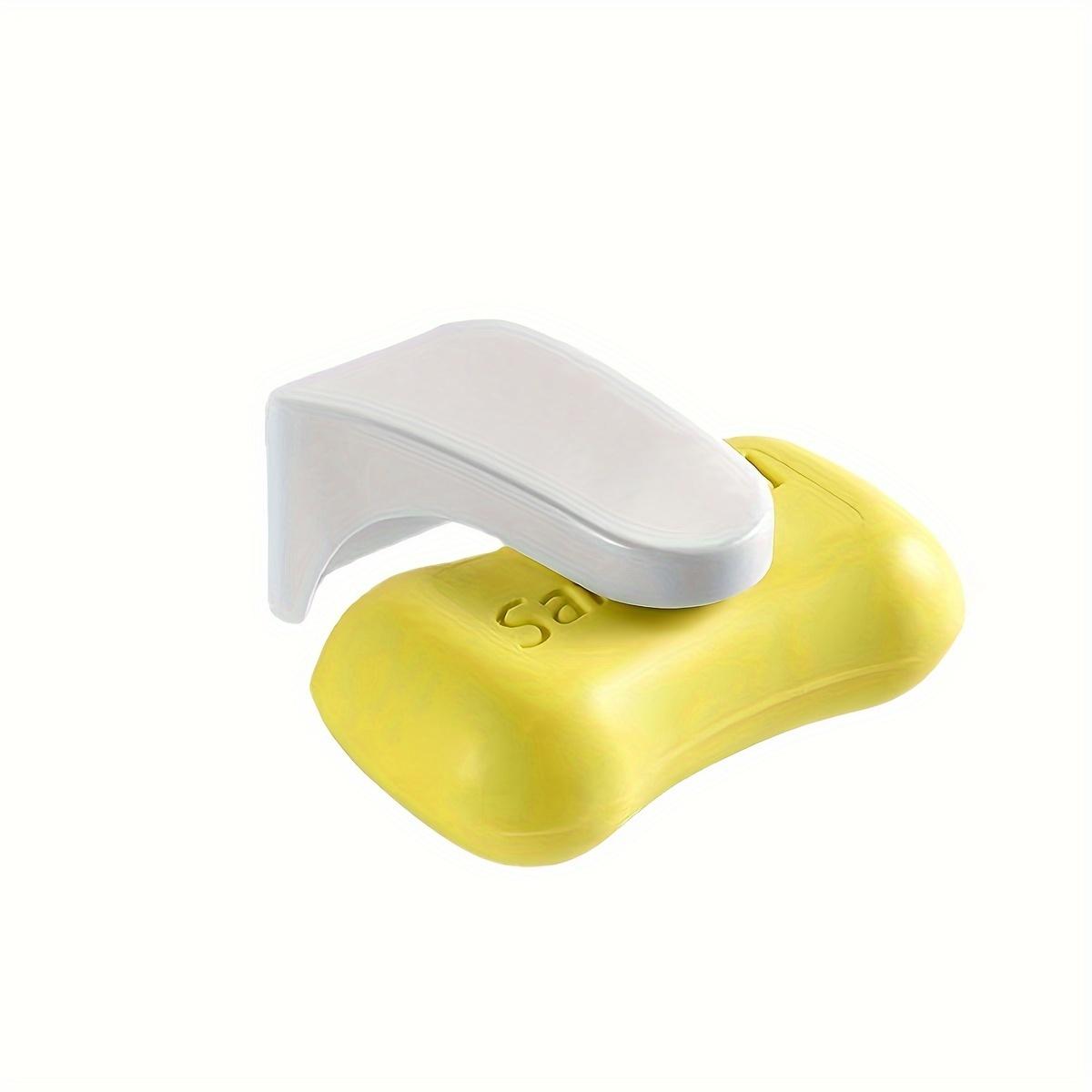 

Магнитная мыльница - 1 шт. Настенный держатель для мыла - Сливной стеллаж для хранения мыла, Аксессуары для ванной комнаты белый