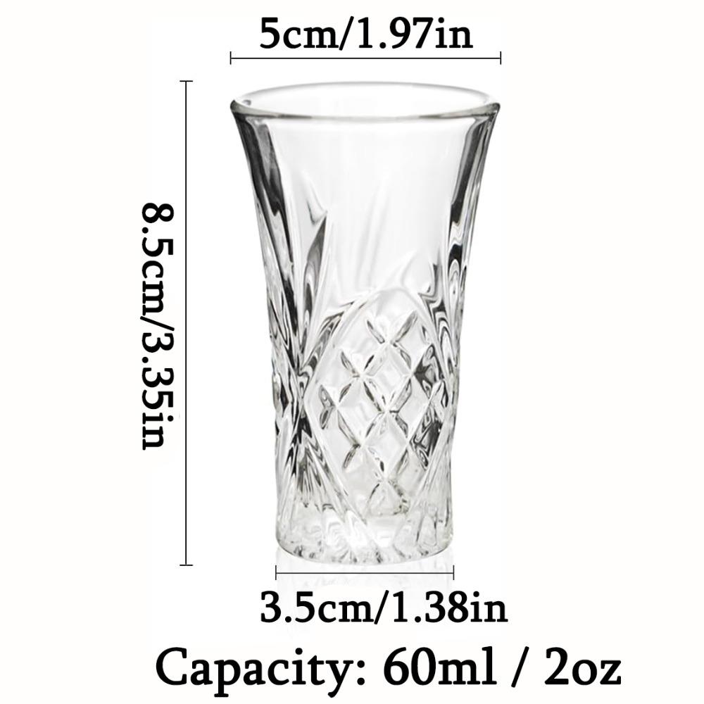 4pcs Plastic Shot Glasses 2oz Tequila Glasses Heavy Base Shot Glass Cordial Glasses for Vodka Tequila Shot Glasses