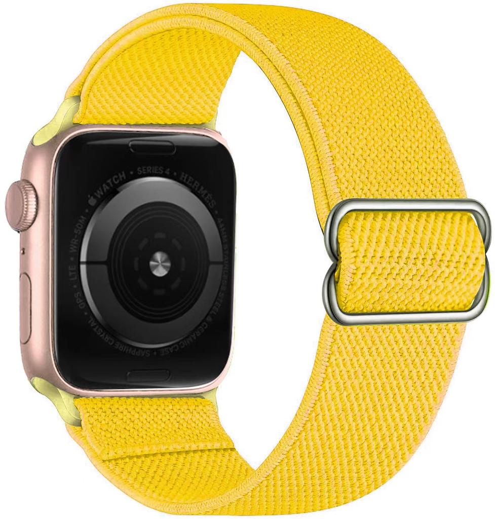 Elastic Woven Loop Strap for Apple Watch Series 8/7/6/5/4/3/2/se Adjustable Nylon Watch Strap for Iwatch 41 45mm 49mm 44 40mm Bracelet