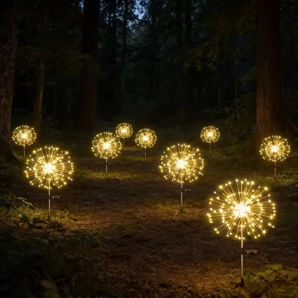 1/4 piezas Luces Solares Impermeables de Fuegos Artificiales Chispas Luz de Hada Paisajismo Luces de Jardín Luz de Decoración Exterior Patio Porche Camino