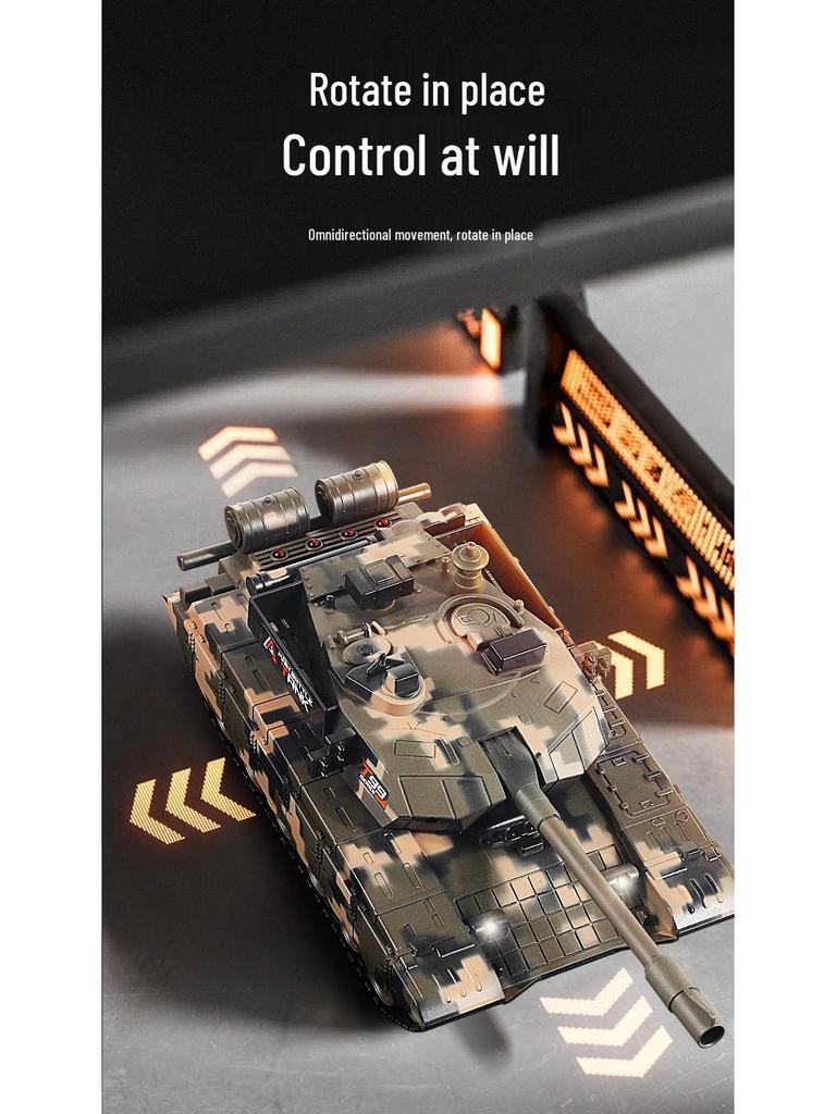 Remote Control Off-Road Armored Tank Toy with Firing Capability