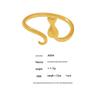 Qiong Yao Inspired Niche Design Adjustable Stainless Steel Cat Ring with PVD Coating
