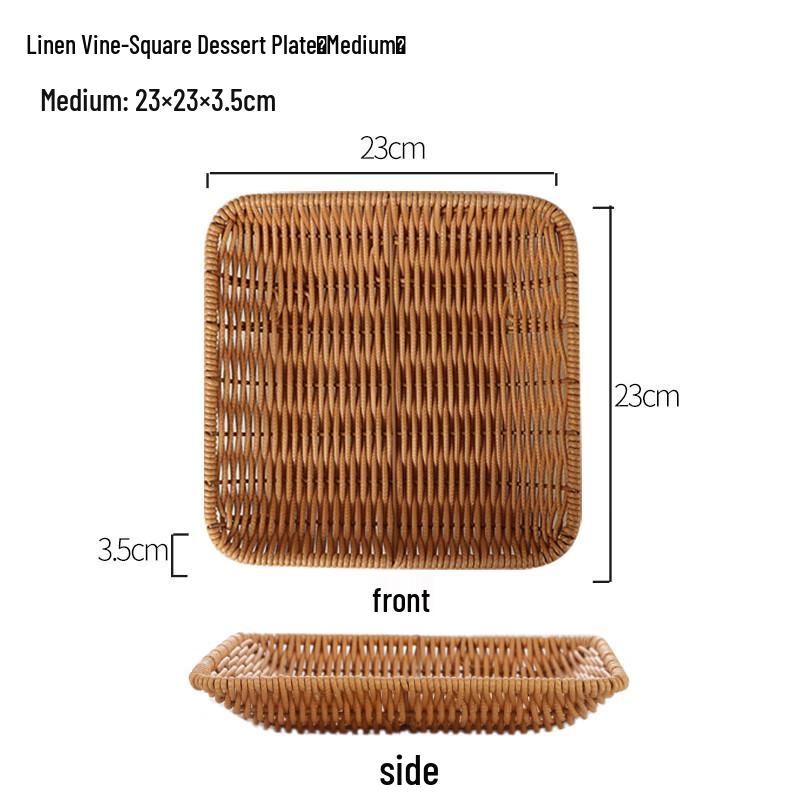 Imitation Rattan Woven Serving Basket