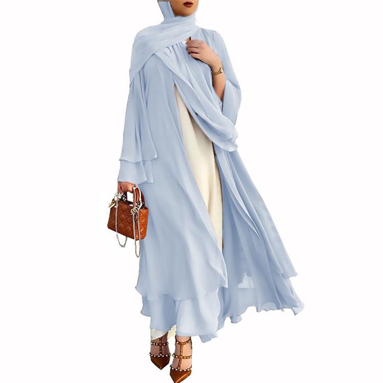 Muslim Fashion Abaya Mode Weiche und Elegante Große Größe Frauen Strickjacke Robe Einfarbig Strickjacke Kleid