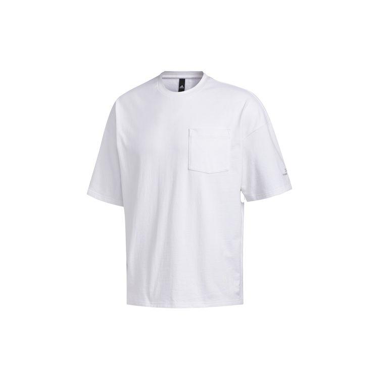 adidas T Shirts Men's White Crew Neck Moderate Straight Fit GC9948