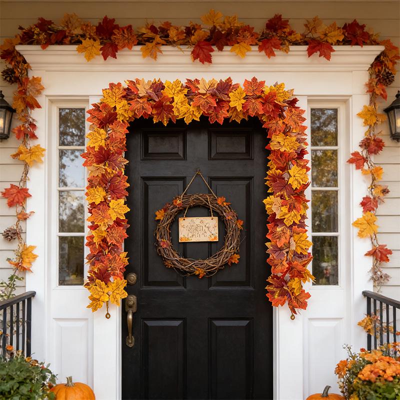 Autumn Maple Leaf Vines: Halloween & Thanksgiving Hanging Decorations