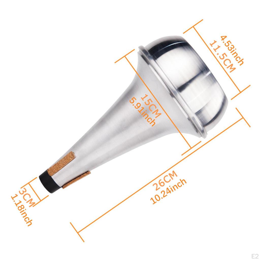 Mute for Trombone Professional Replaces Part Easy Installation Straight Aluminum