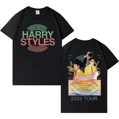 Singer HarryStyle Gothic Graphics Together Tour Tshirts Harajuku Cozy T Shirt Mens Women Loose ONeck Oversized Casual T Shrits