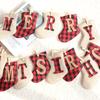 Christmas Banner Garlands With Glove And Sock Design For Holiday Party Decor