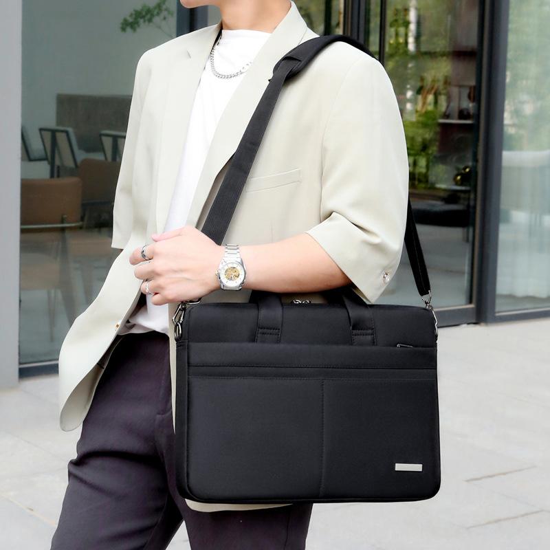 TS JYL laptop bag,Laptop Handbag Crossbody Solid Simple Business Briefcase