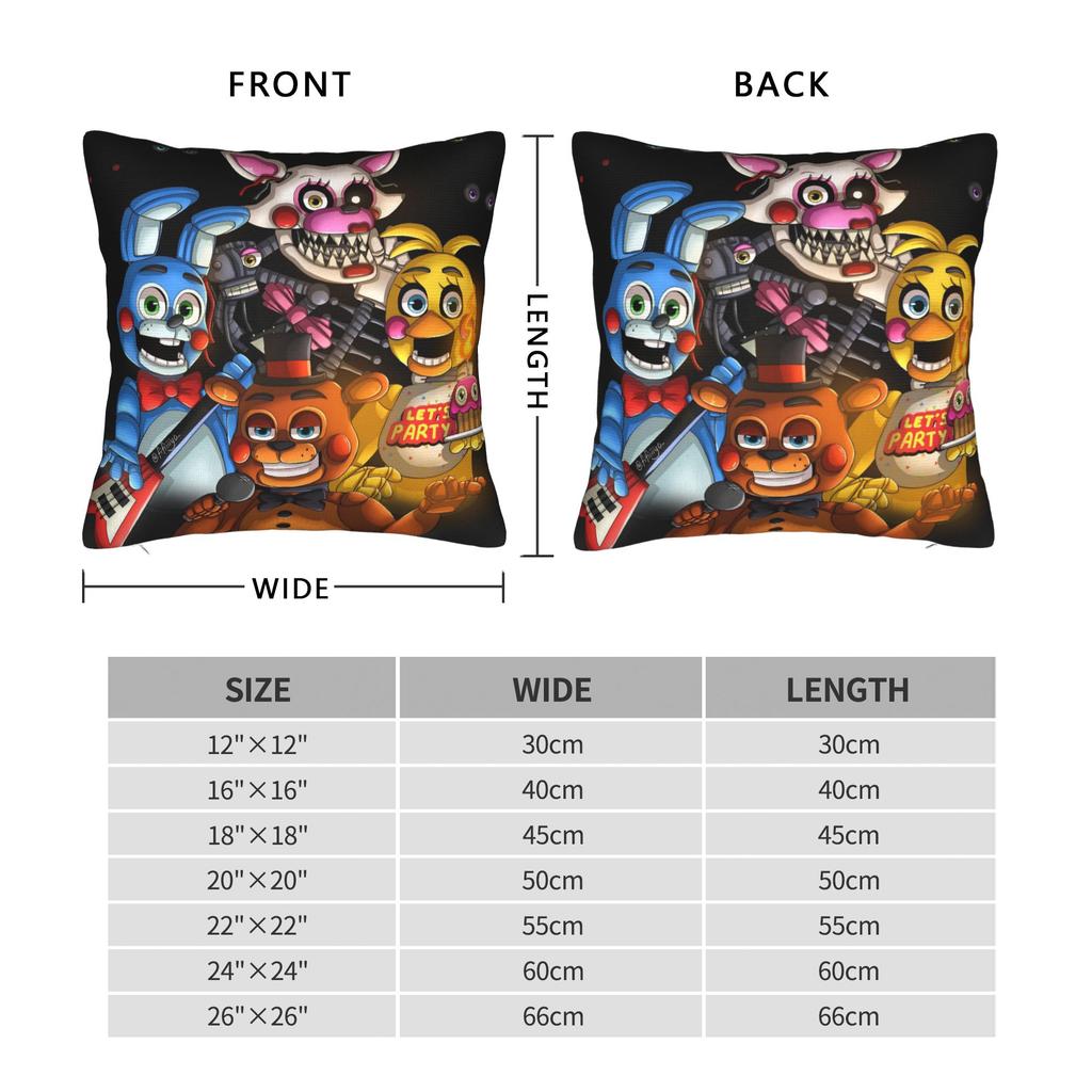 Decorative Pillow Covers FNAF At Freddys Product Chair Throw Pillow Case Cover Drop Shipping Multi Size