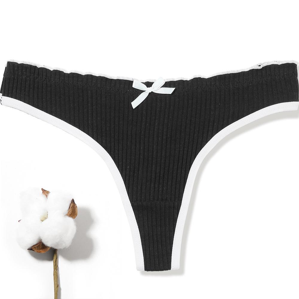 European-Size Women's Seamless Cotton Thong - Sexy Low-Rise T-Back Underwear