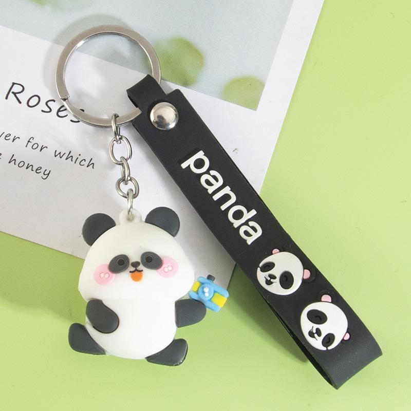 Sichuan Panda Bamboo Keychain Ornament: Cute Chengdu Zoo-Inspired Small Gift