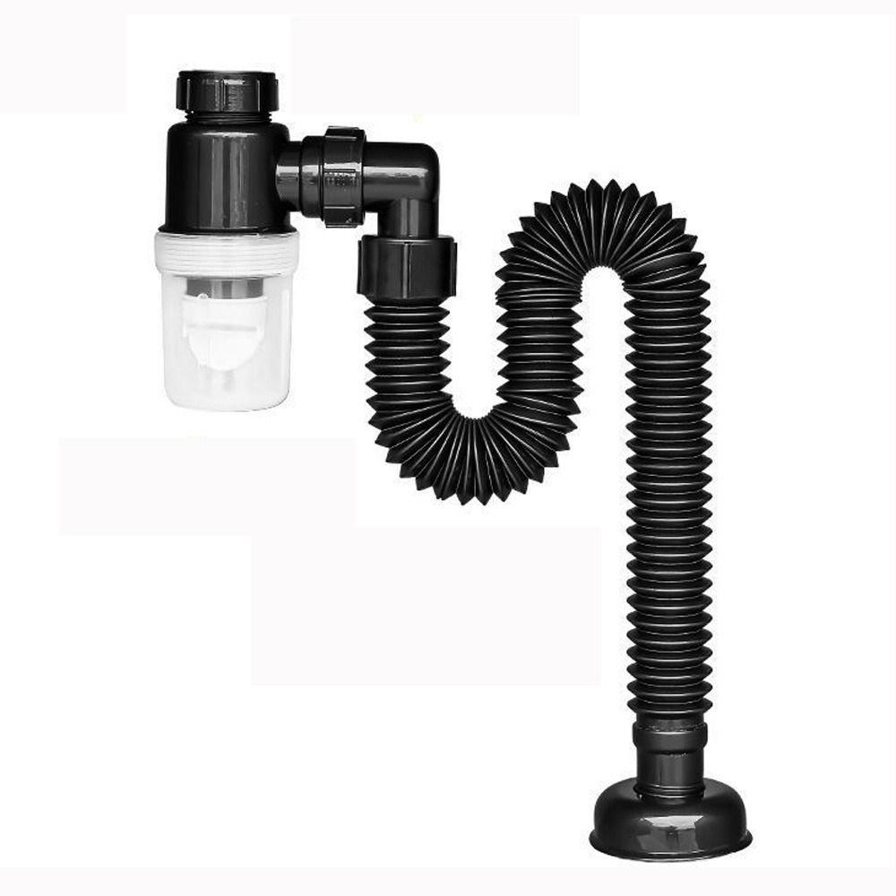 Hibbent Siphon Waschbecken, 1 1/4-Stecker Flexibles Ablaufschlauch